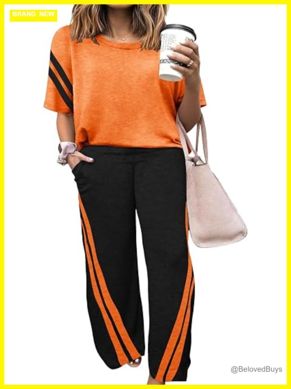 Plus Size 2 Piece Lounge Set Short Sleeve Wide Leg Tracksuit